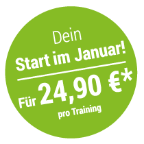Start im Januar Badge: "Für 24,90€ pro Training"